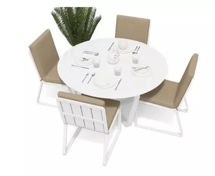 Обеденная Группа Primavera (белый, бежевый)