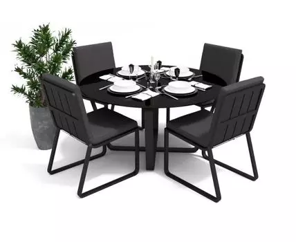 Обеденная Группа Primavera (темно-серый, черный)