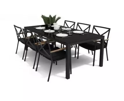 Обеденная Группа Сalma (темно-серый, черный)