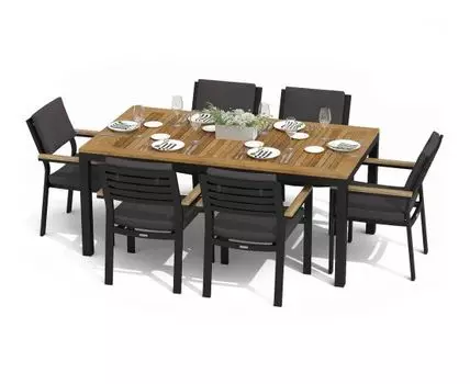 Обеденная группа Tella Bonta (бежевый, темно-серый)