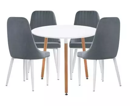 Обеденная группа Уин 90 white / gray