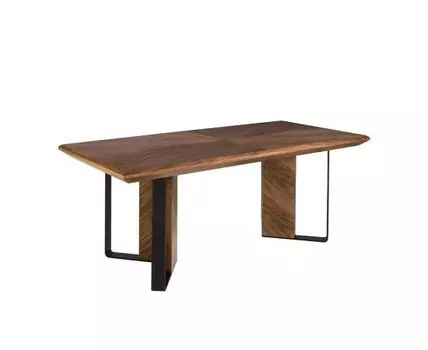 Обеденный стол 1105/MI2204T из ореха и черной стали
