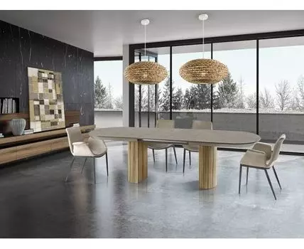 Обеденный стол Irati - матовый камень/древесный