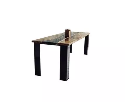 Обеденный стол из слэба дуба