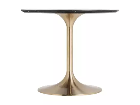 Обеденный стол Kelheim черный/золотой 90 см