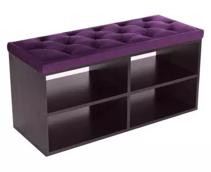 Обувница Маджита мини 2 (Низкие, Глубокие, Скамьи, Фиолетовый, 90)
