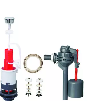 Однокнопочная арматура WIRQUIN MP c заливным клапаном TOPY боковой подводки