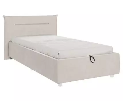 Односпальная кровать Альба ПМ (89,5 / 105, 214, С дном короба для белья, Односпальные, Одноярусные, Бежевый, 116 / 189)