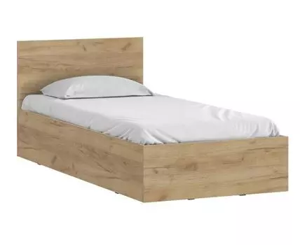 Односпальная кровать Дублин (78, 203, 90х200 см, Жесткие, Светлое дерево, 93)