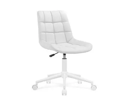 Офисное кресло Честер экокожа белая / белый