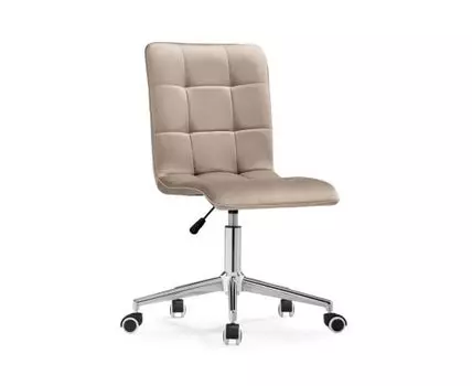 Офисное кресло Квадро бежевое / хром