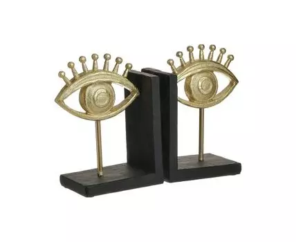 Ограничители для книг (золотистый, черный, 10)