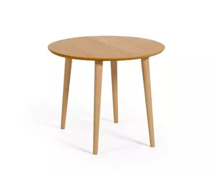 Oqui Раздвижной стол из шпона дуба и массива дерева 90 (170) x 90 см