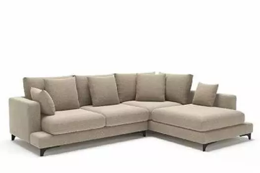 Oscar диван малый с терминальным углом рогожка бежевый