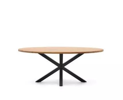 Овальный стол ARYA Argo из массива акации, стальные ножки 200x100