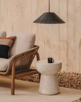 Pada Приставной столик из терраццо белого цвета 40 см