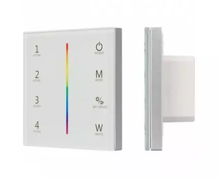 Панель-регулятора цвета RGBW сенсорная встраиваемая Arlight Sens SMART-P22-RGBW White (12-24V, 4x3A, 2.4G)
