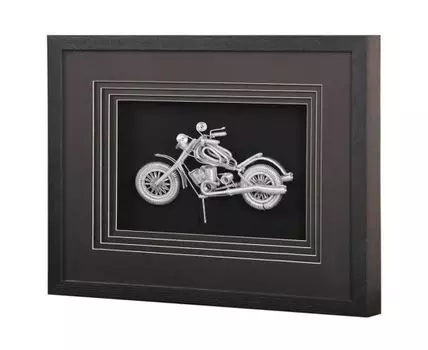 Панно Мотоциклист (черный, серебристый, 50)