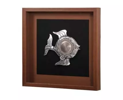 Панно Рыбка (коричневый, серебристый, 50)