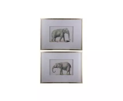 Панно Слоны, набор 2 предмета