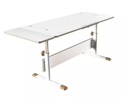 Парта Сити D2 с боковой приставкой (53, 60, Растущие, Белый, 120)