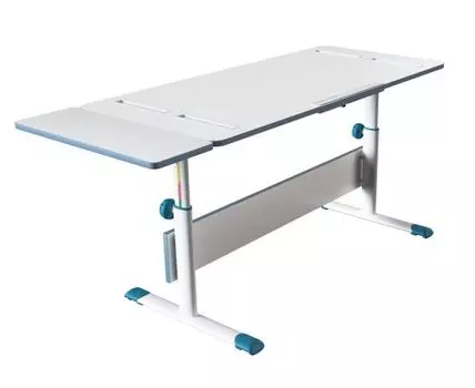 Парта Сити D2 с боковой приставкой (53, 60, Растущие, Белый, 120)