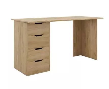 Письменный стол Юнит с ящиками (74, 60, 1 тумба, Прямые, Светлое дерево, 140)