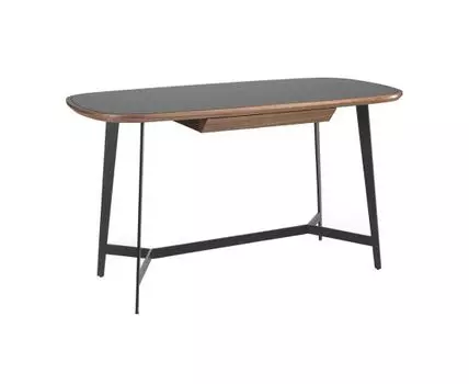 Письменный стол MQ2002DK /3137 орех и черное стекло