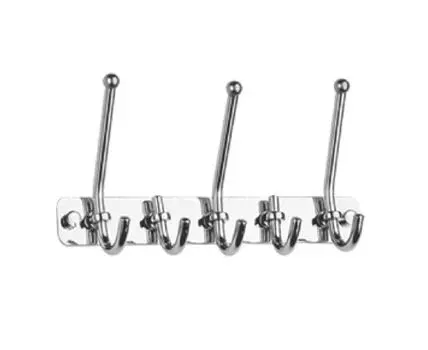Планка с крючками для полотенец Haiba HB201-5, хром