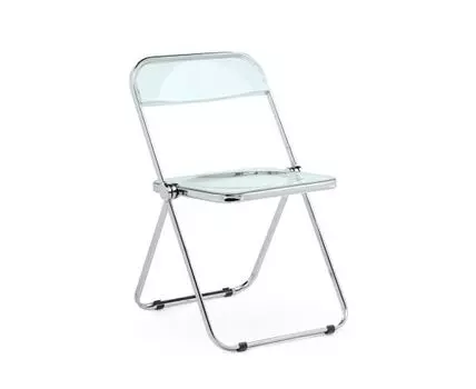 Пластиковый стул Fold складной clear gray-blue