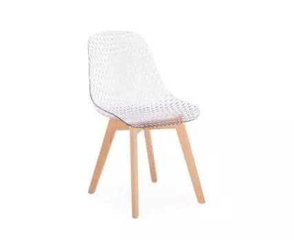 Пластиковый стул Vart clear / wood