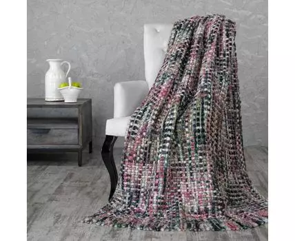 Плед (190 см, Черный, Белый, Розовый, 140 см)