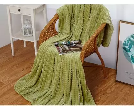 Плед Карре Фисташковый (Плед, Зеленый)