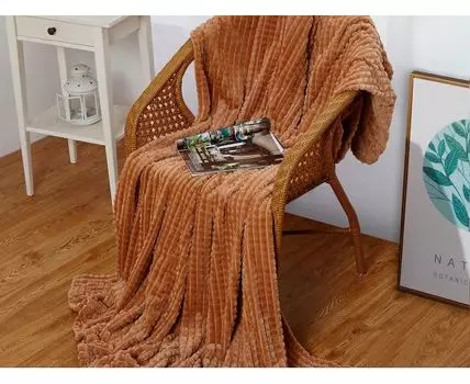 Плед Карре Капучино (Плед, Коричневый)