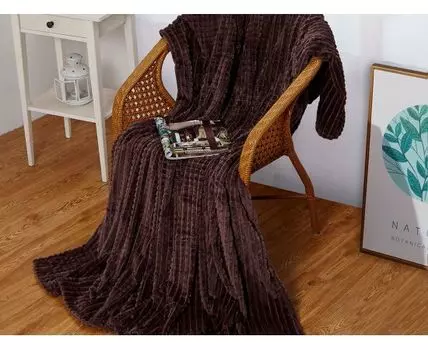 Плед Карре Коричневый (Плед, Коричневый)