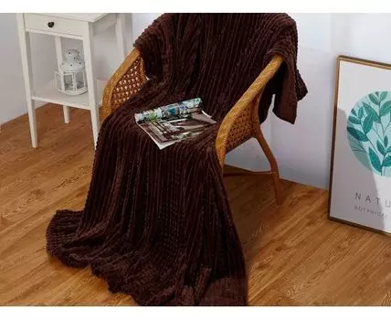 Плед Карре Шоколадный (Плед, Коричневый)