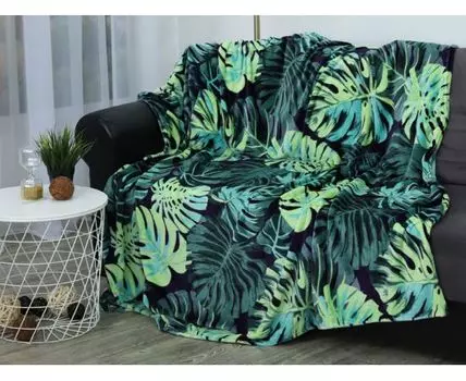 Плед Монстера (Зеленый)