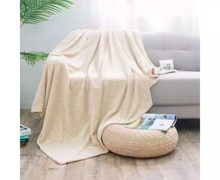 Плед Роял Плюш крем-брюле (Белый)