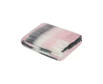 Плед (розовый, черный, 130)