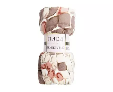 Плед Серо-бежевые камешки