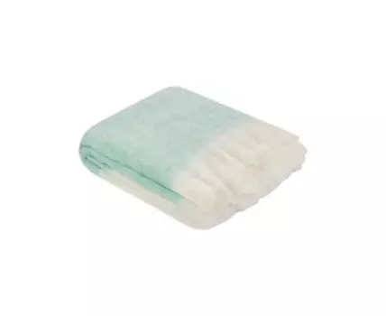 Плед (зеленый, белый, 130)