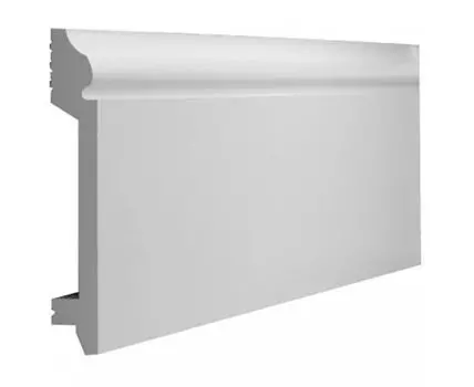 Плинтус из дюрополимера напольный Cosca 100х15х2000 мм белый PX026