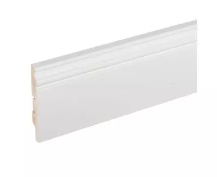 Плинтус МДФ Cosca Dcor AP10 белый 100х16х2400 мм под покраску фигурный