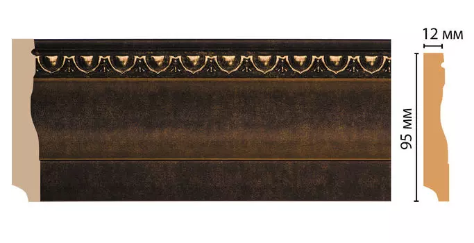 Плинтус напольный DECOMASTER 153-56 ДМ (95*12*2400 мм)