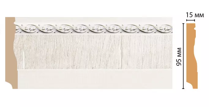 Плинтус напольный DECOMASTER 153-7D ДМ (95*12*2400 мм)