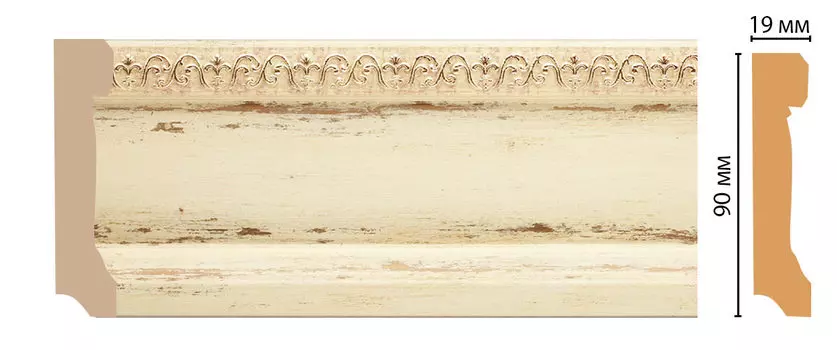 Плинтус напольный DECOMASTER 166-1028 (90*19*2400мм)