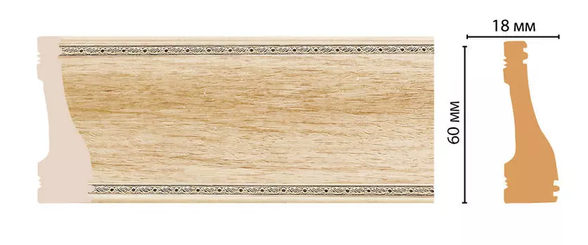 Плинтус напольный DECOMASTER 192-11 (60*18*2400мм)