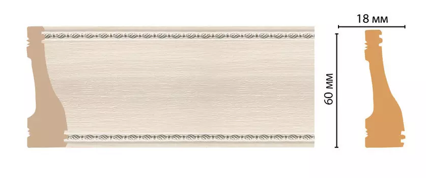 Плинтус напольный DECOMASTER 192-14 (60*18*2400мм)