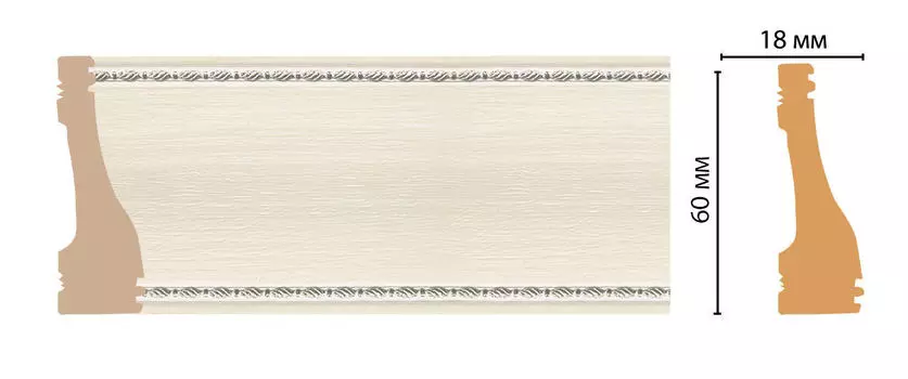 Плинтус напольный DECOMASTER 192-15 (60*18*2400мм)