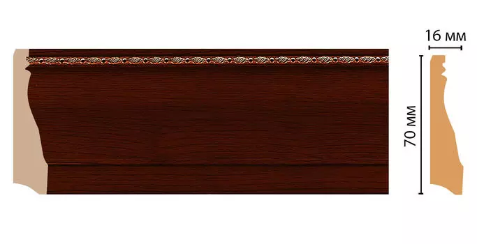 Плинтус напольный DECOMASTER 193-52 (70*16*2400мм)